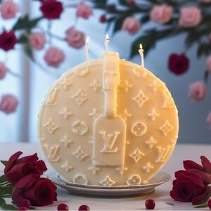 Louis Vuitton Ivory Monogram Candle